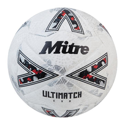 White-Off White-Silver - Front - Mitre Ultimatch Evo Football