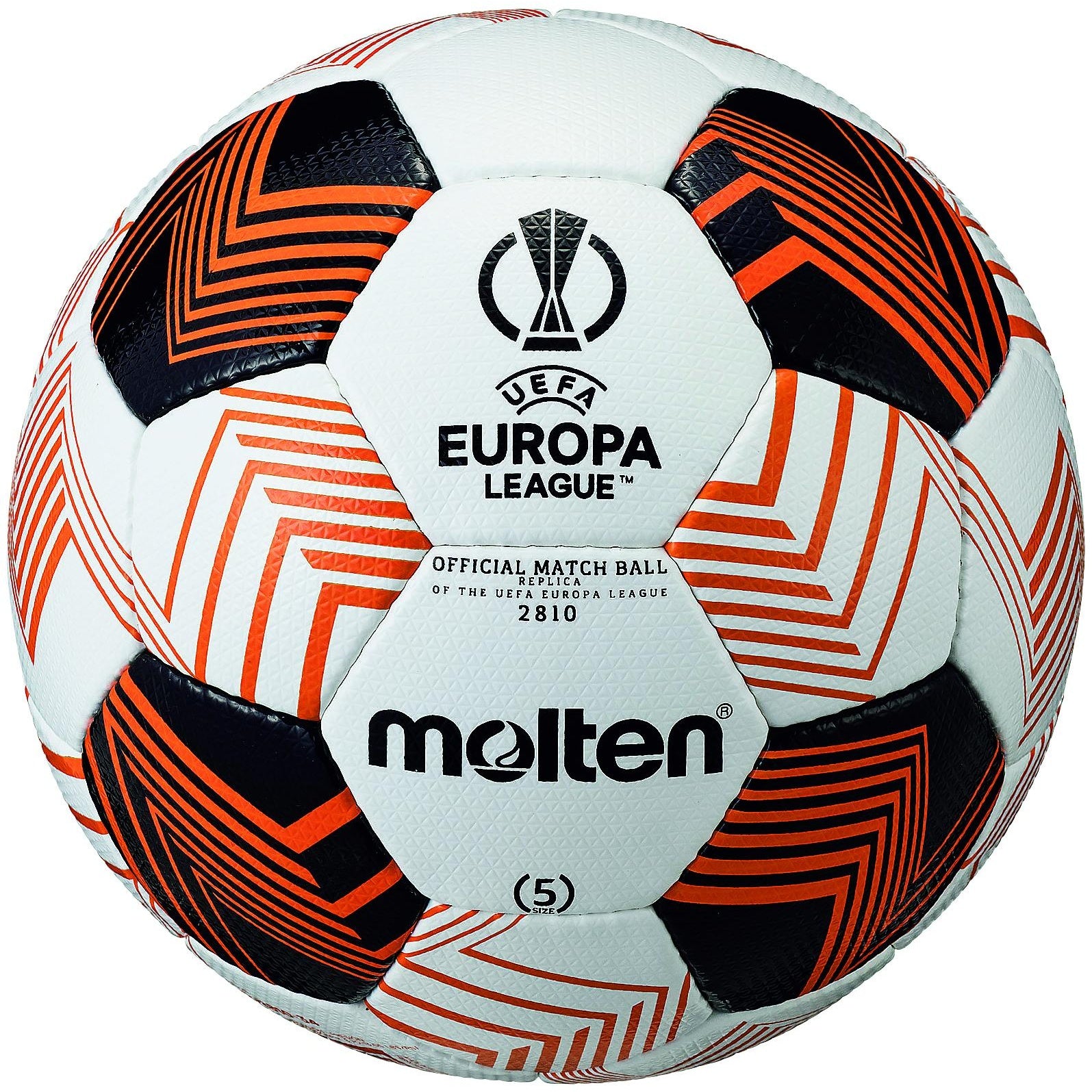 White-Red-Black - Front - UEFA Europa League 2810 Molten Replica Football