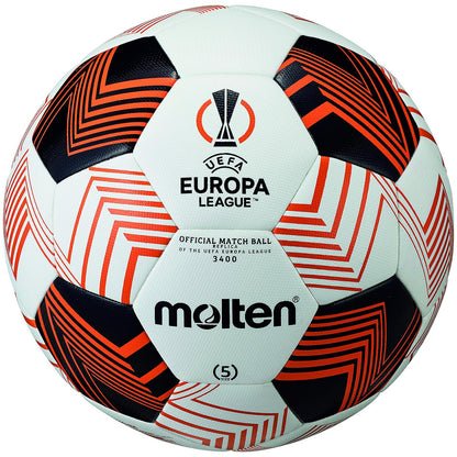 White-Black-Red - Front - UEFA Europa League 3400 Molten Replica Football