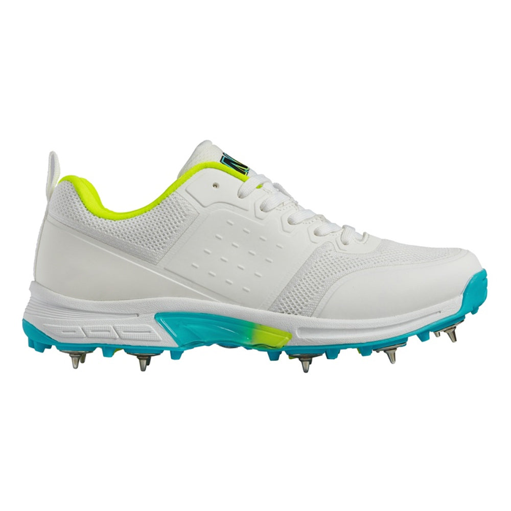 White-Blue-Green - Lifestyle - Gunn And Moore Mens Aion Spiked Cricket Shoes