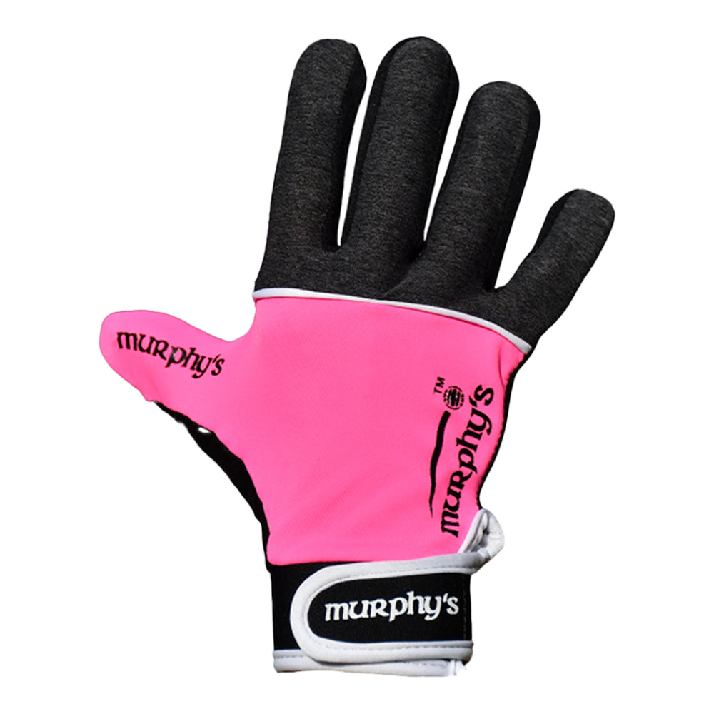 Pink-Black-White - Front - Murphys Unisex Adult V2 Gaelic Gloves