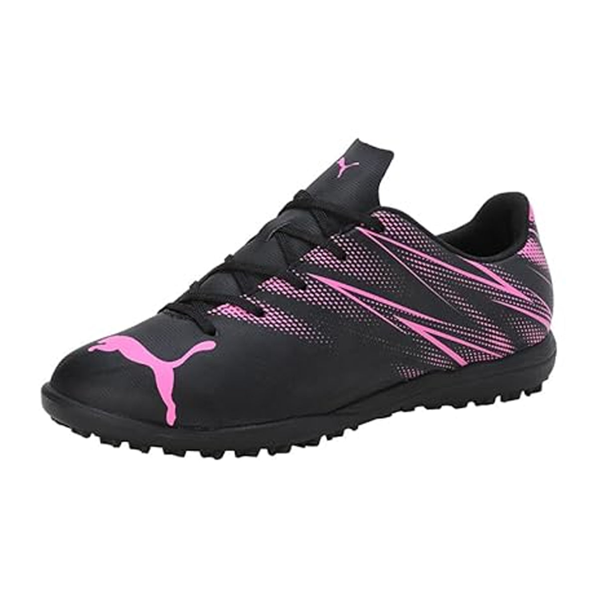 Black-Pink - Front - Puma Mens Attacanto Turf Training Football Boots