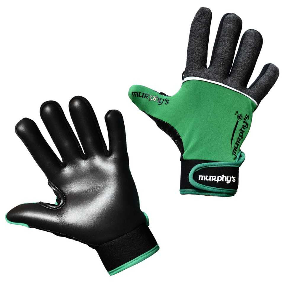 Grey-Green-White - Back - Murphys Childrens-Kids V2 Gaelic Gloves