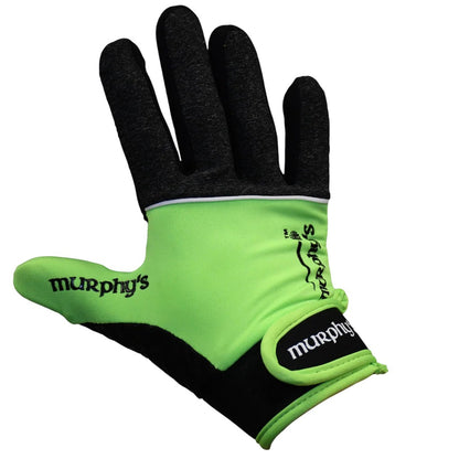Grey-Lime-White - Front - Murphys Childrens-Kids V2 Gaelic Gloves