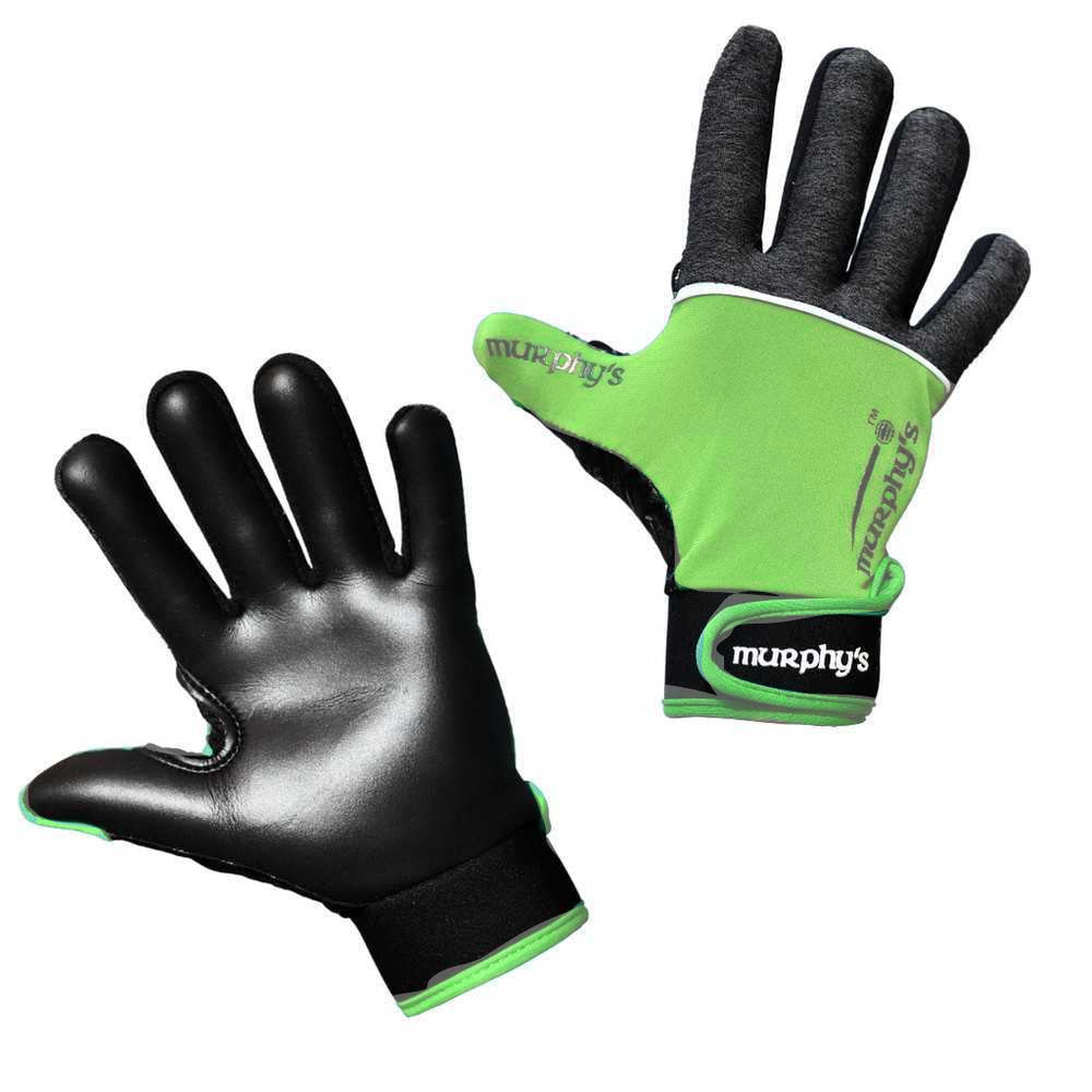 Grey-Lime-White - Back - Murphys Childrens-Kids V2 Gaelic Gloves
