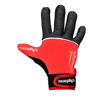 Grey-Red-White - Front - Murphys Childrens-Kids V2 Gaelic Gloves