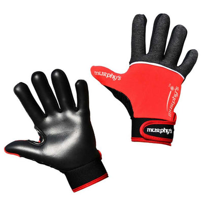 Grey-Red-White - Back - Murphys Childrens-Kids V2 Gaelic Gloves