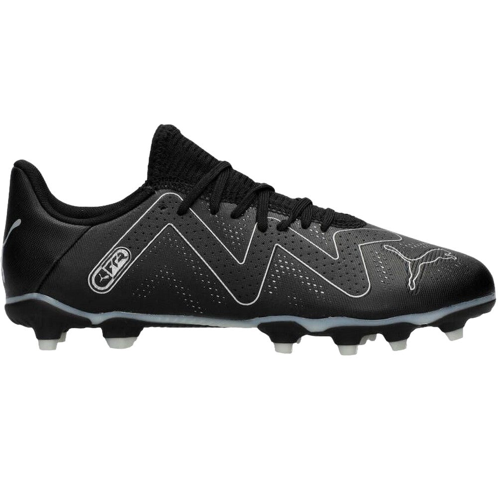 Black-Silver - Side - Puma Childrens-Kids Future Play Football Boots