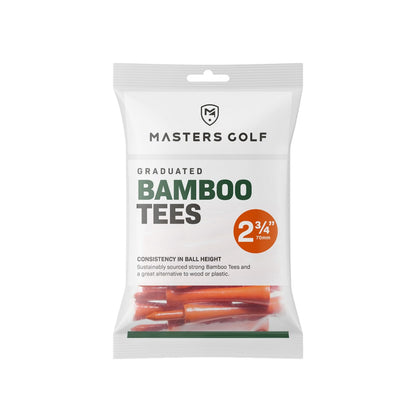 Orange - Front - Masters Bamboo Graduated Golf Tees (Pack of 20)