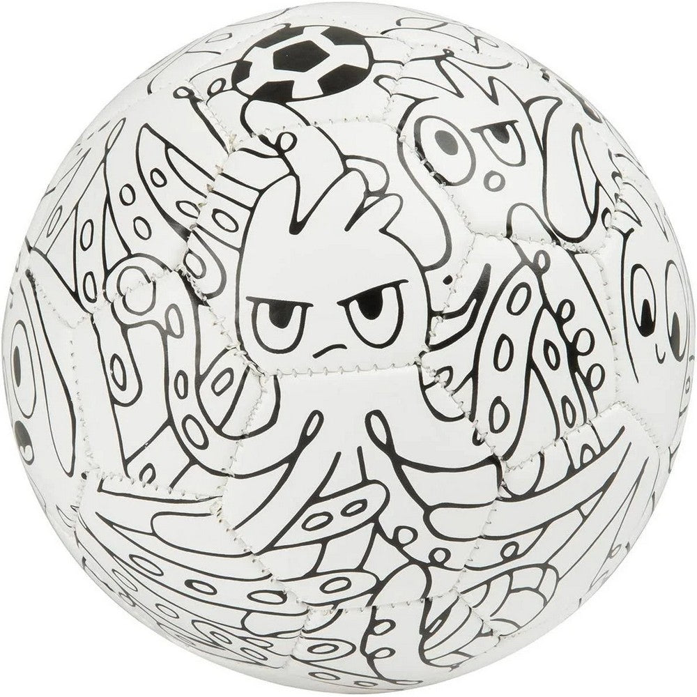 White-Yellow - Back - Mitre Scriball Oodie Customizable Mini Football