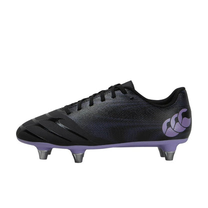 Black-Purple - Lifestyle - Canterbury Childrens-Kids Phoenix Genesis Team Soft Ground Rugby Boots
