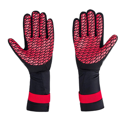 Black-Silver - Back - Zone3 Unisex Adult Neoprene Swimming Gloves