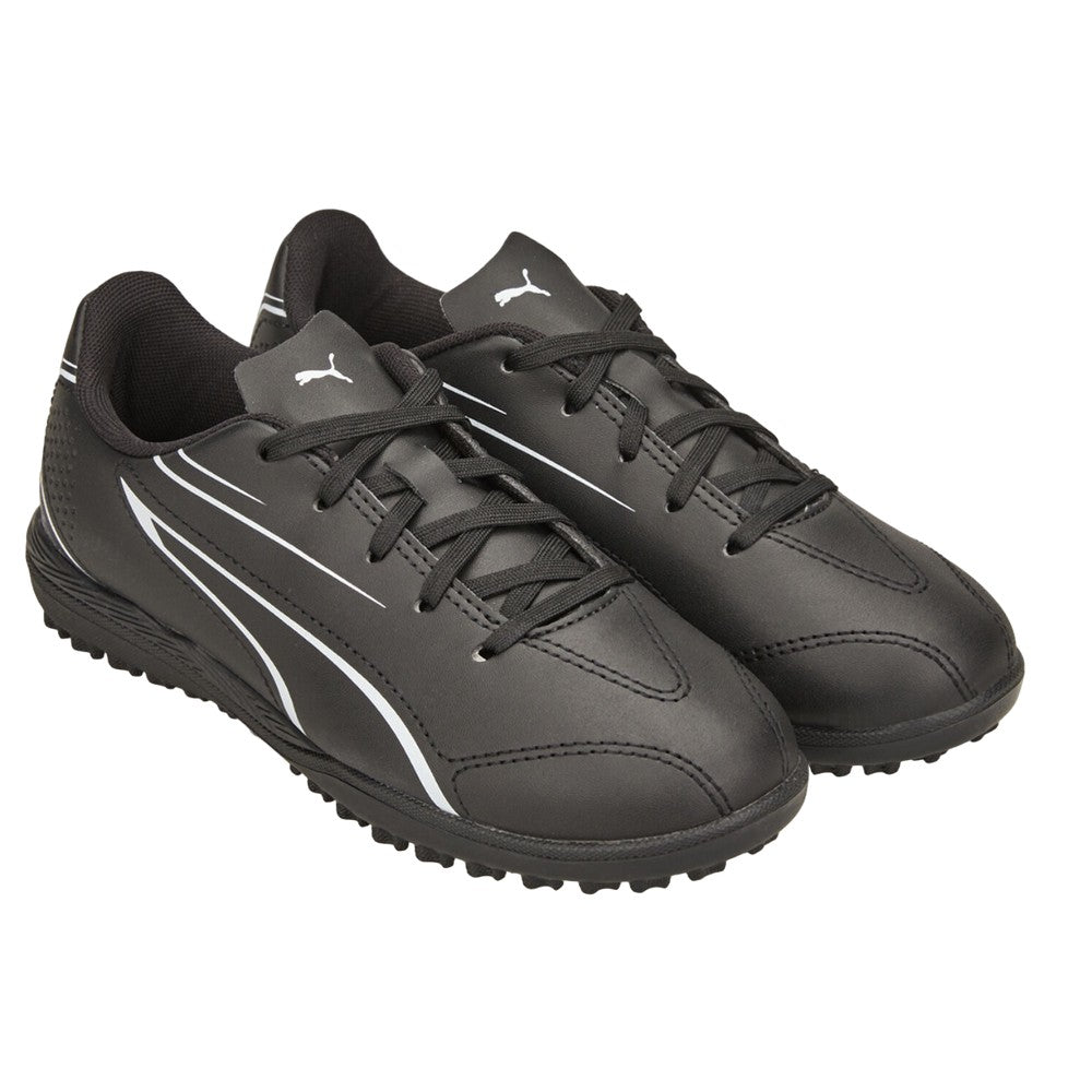 Black-White - Front - Puma Boys Vitoria TT Football Boots