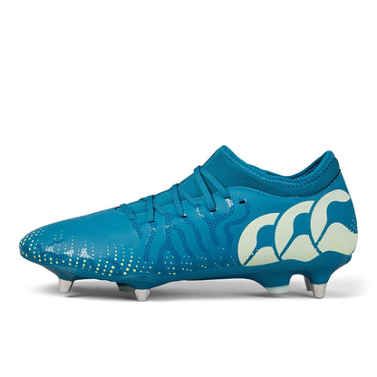Lagoon-Lime - Close up - Canterbury Unisex Adult Speed Infinite Team Soft Ground Rugby Boots