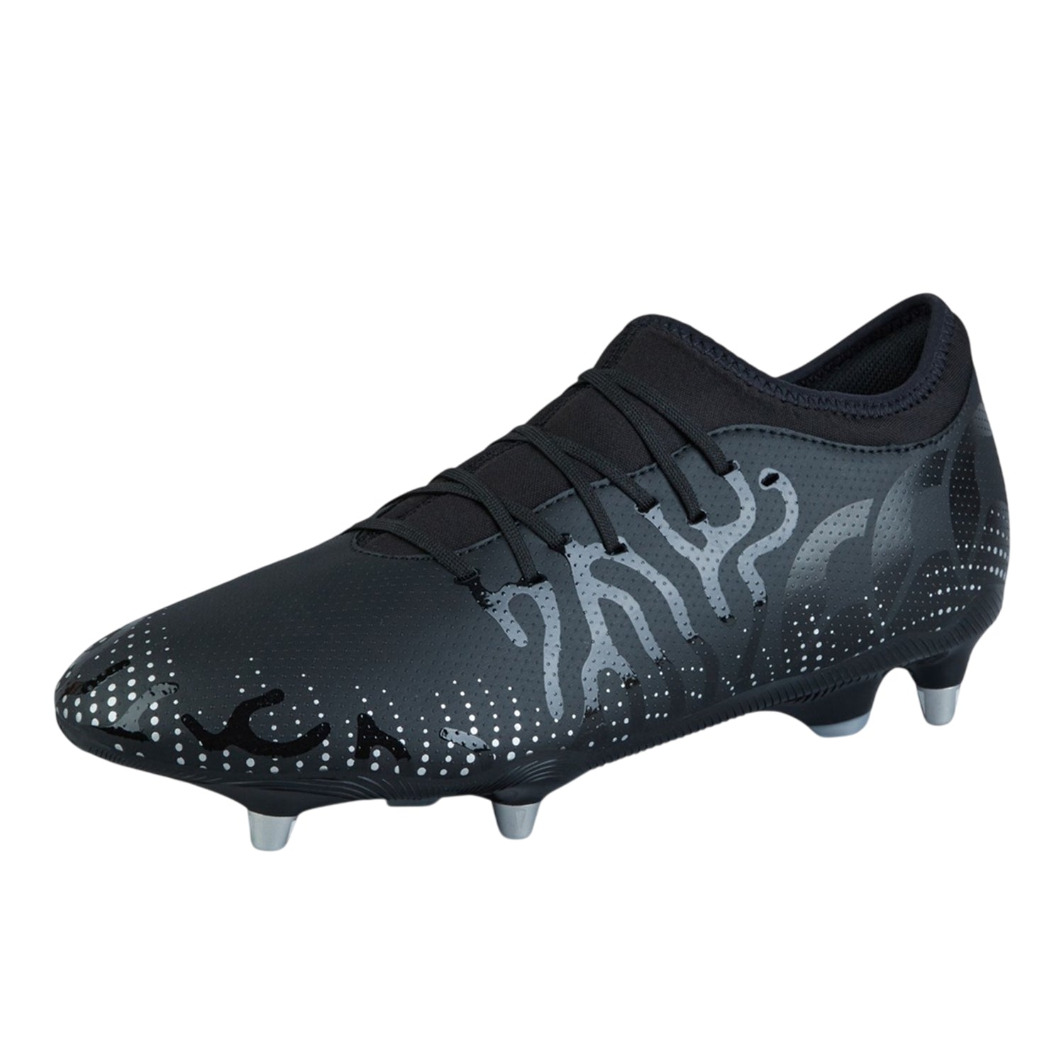 Black-Silver - Front - Canterbury Unisex Adult Speed Infinite Team Soft Ground Rugby Boots