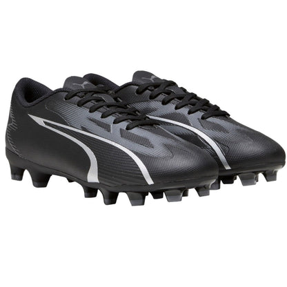 Black-Silver - Front - Puma Childrens-Kids Ultra Play Football Boots