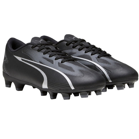 Black-Silver - Front - Puma Childrens-Kids Ultra Play Football Boots