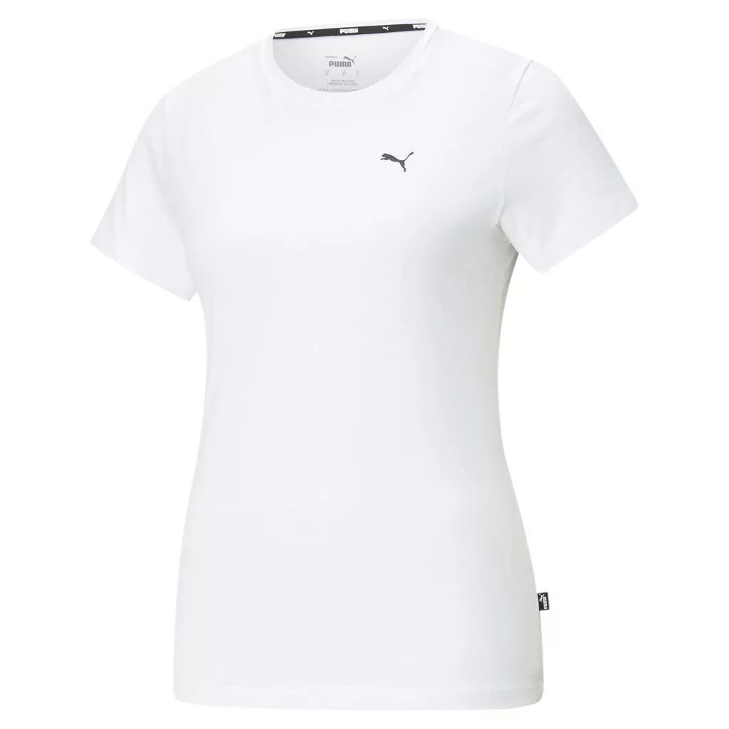 White - Front - Puma Womens-Ladies Small Logo T-Shirt