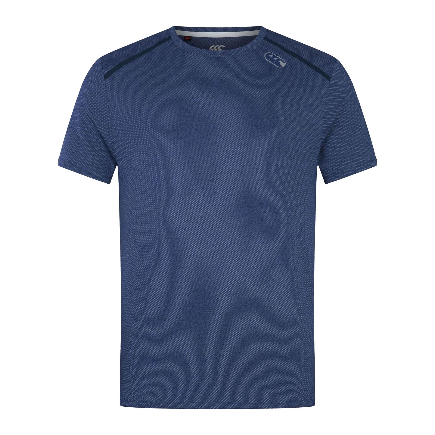 Medieval Blue - Front - Canterbury Mens Marl Polycotton Training T-Shirt
