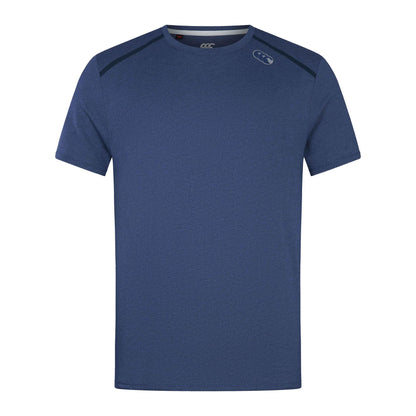 Medieval Blue - Front - Canterbury Mens Marl Polycotton Training T-Shirt