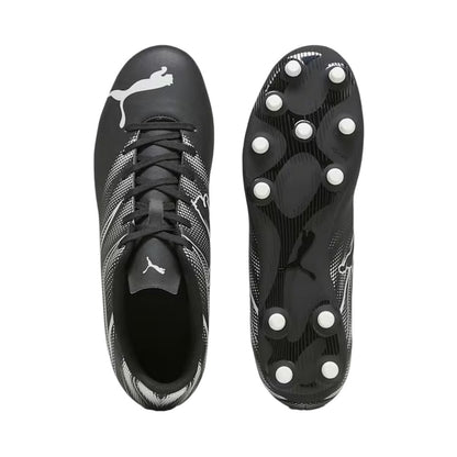Black-Silver - Back - Puma Childrens-Kids Attacanto Football Boots