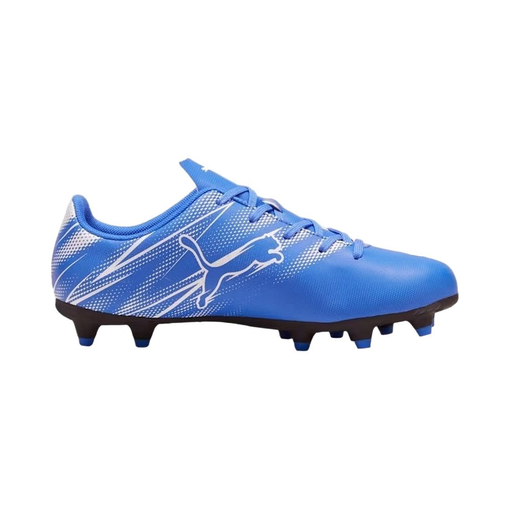 Black-Silver - Side - Puma Childrens-Kids Attacanto Football Boots