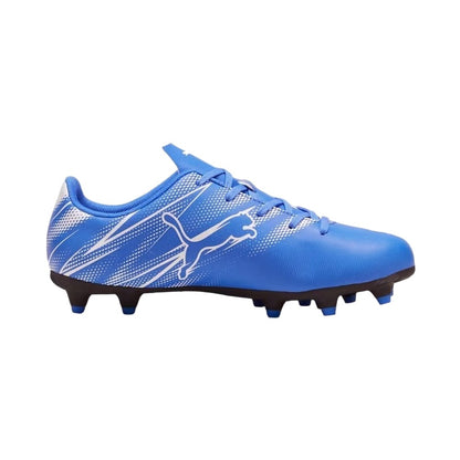 Black-Silver - Side - Puma Childrens-Kids Attacanto Football Boots