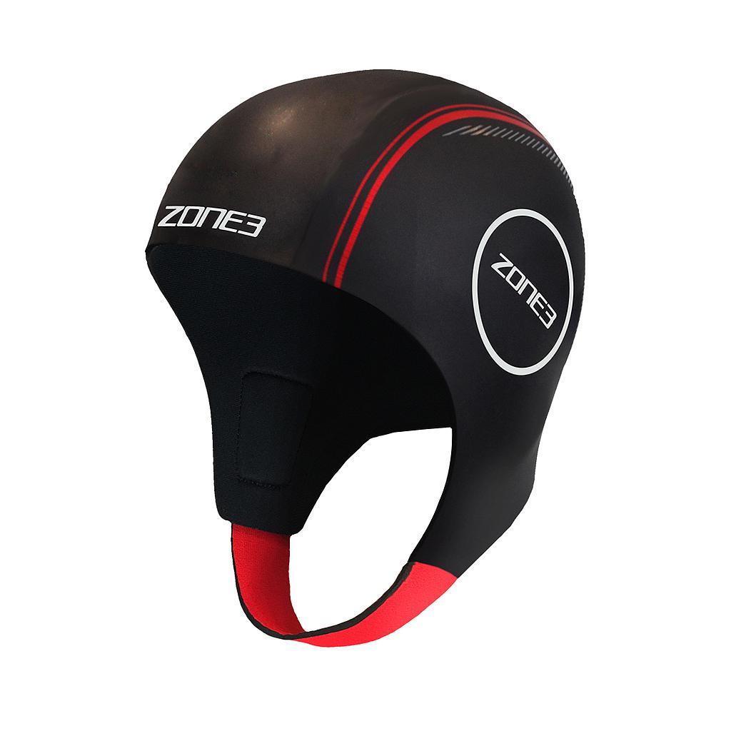 Black-Silver - Front - Zone3 Neoprene Swim Cap