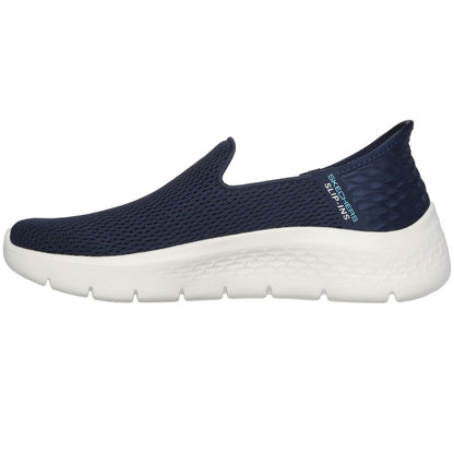 Navy-White - Lifestyle - Skechers Womens-Ladies Go Walk Flex Slip-on Trainers
