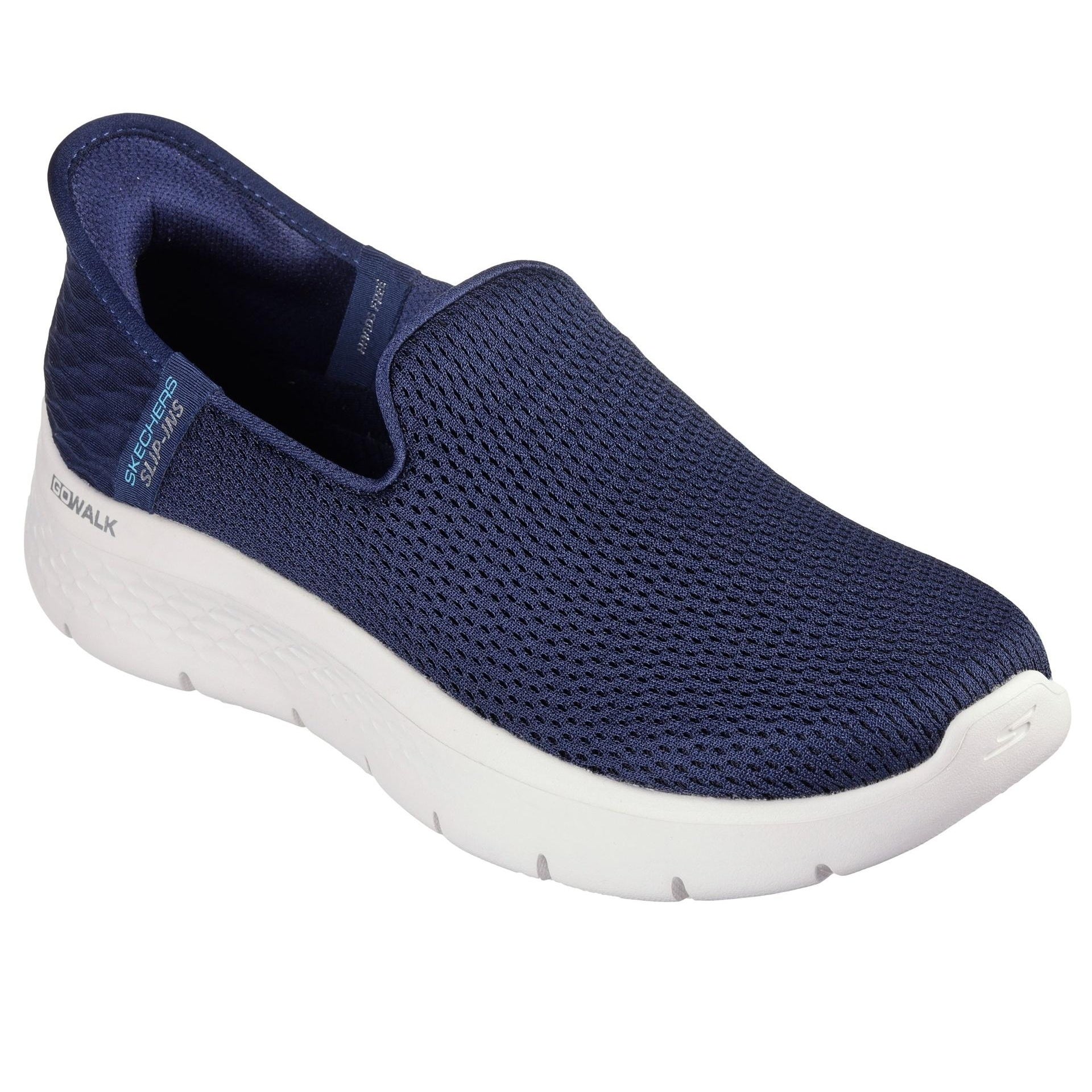 Navy-White - Front - Skechers Womens-Ladies Go Walk Flex Slip-on Trainers