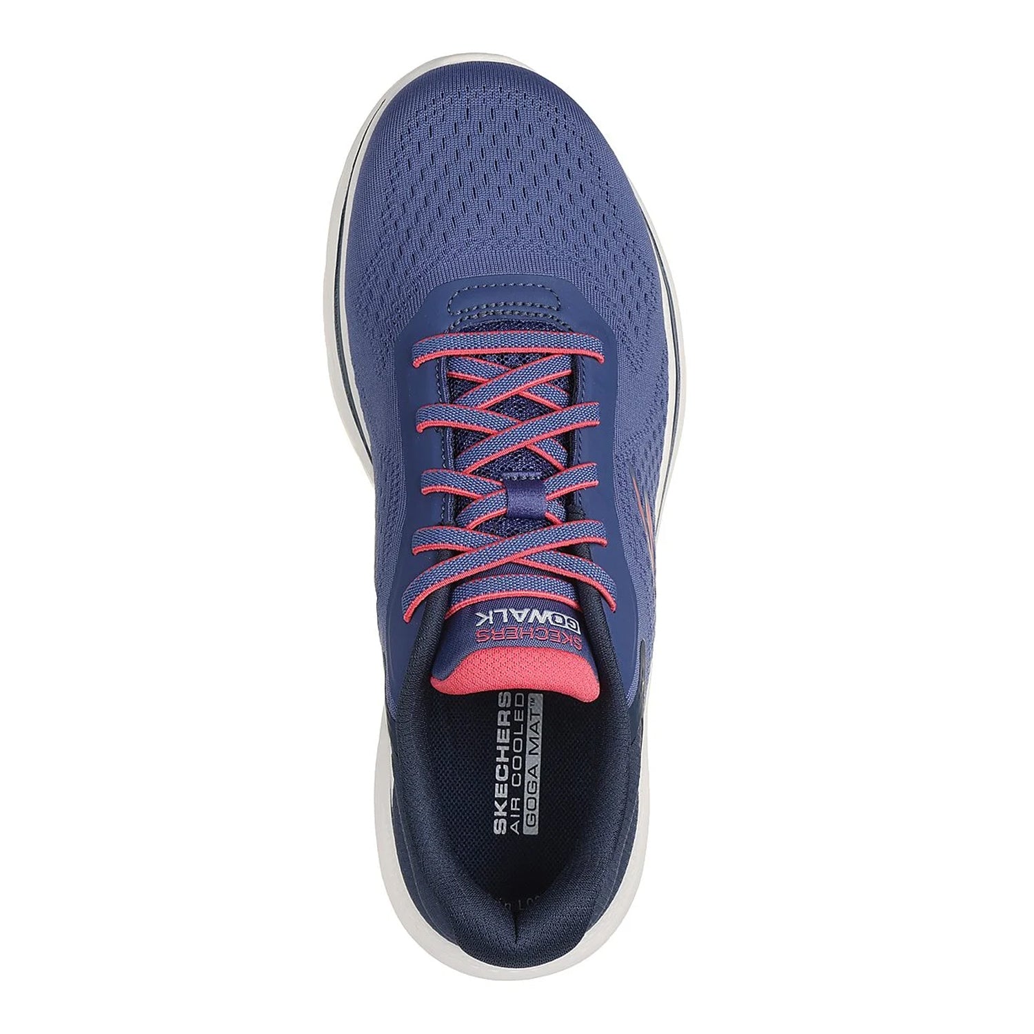 Navy-Coral - Lifestyle - Skechers Womens-Ladies Go Walk 7 Trainers