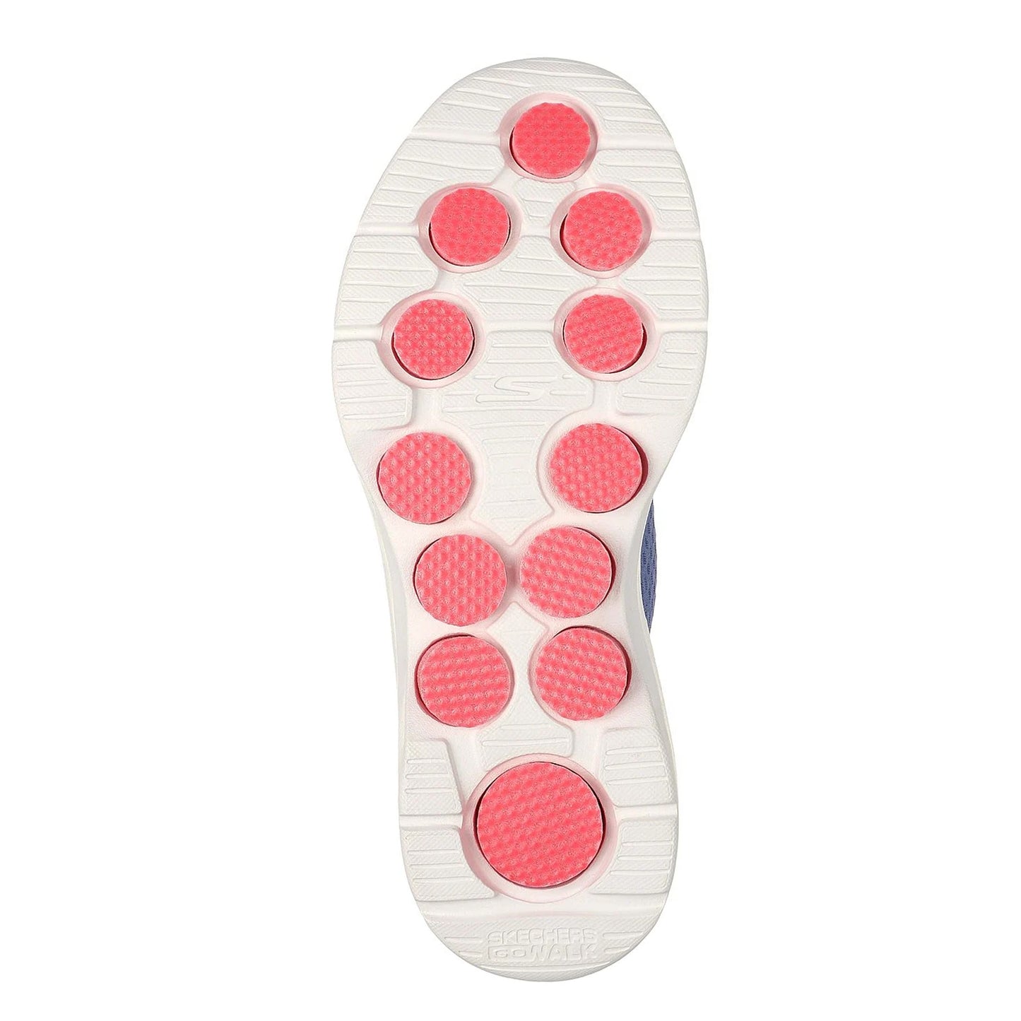 Navy-Coral - Pack Shot - Skechers Womens-Ladies Go Walk 7 Trainers