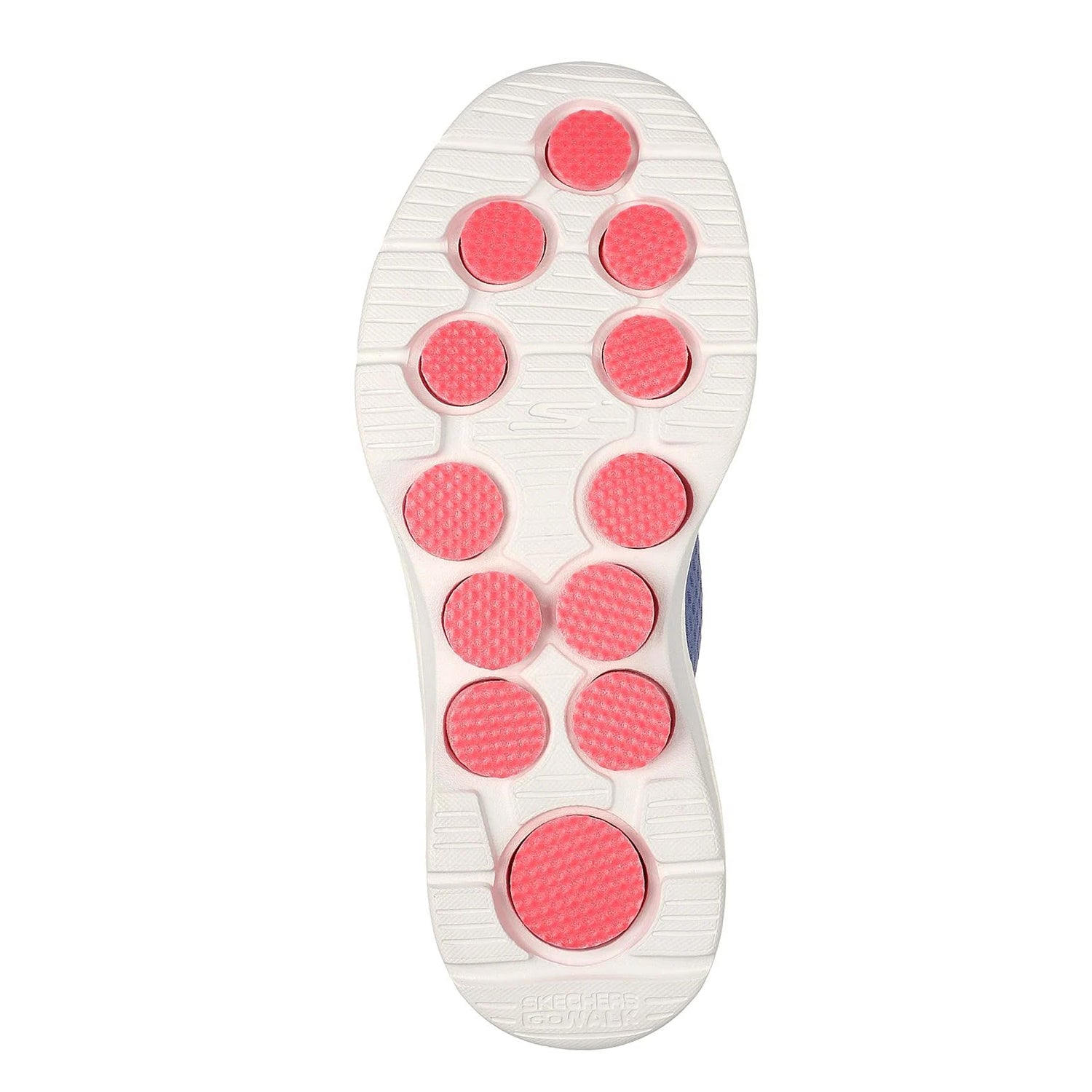 Navy-Coral - Pack Shot - Skechers Womens-Ladies Go Walk 7 Trainers