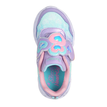 Lilac-Pink-Blue - Lifestyle - Skechers Girls Heart Lights- Lovin Reflection Trainers