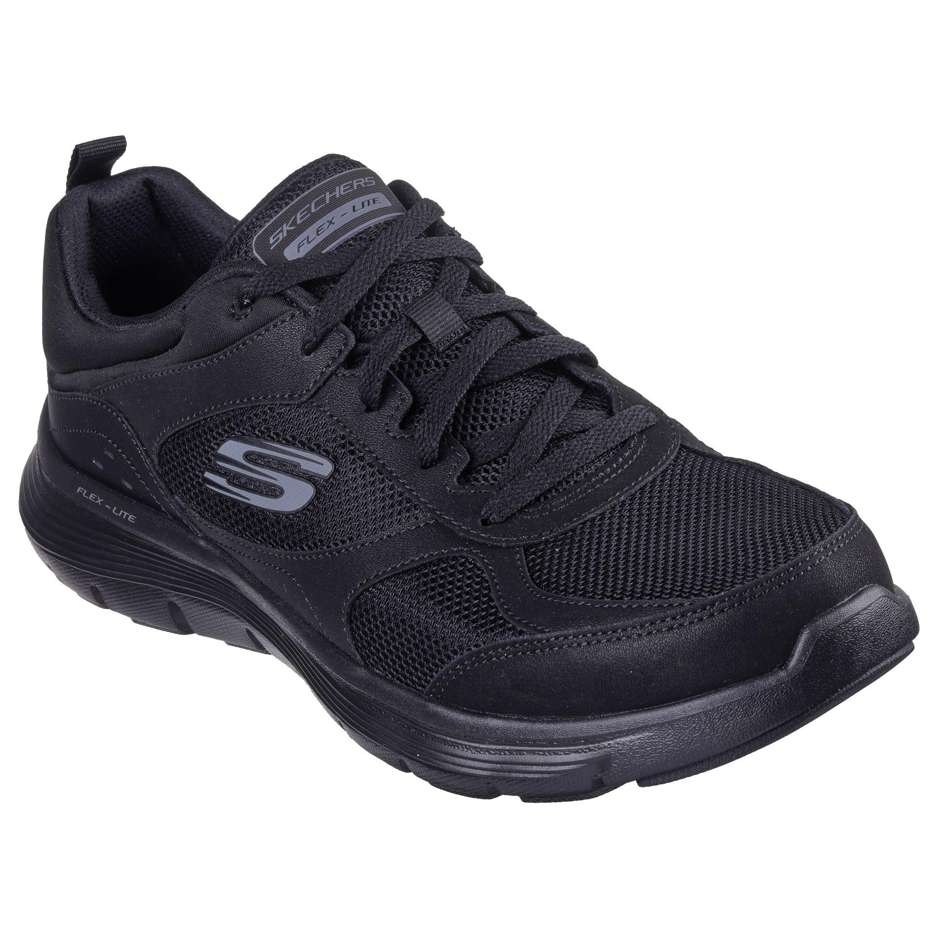 Black - Front - Skechers Mens Flex Advantage 5.0 Trainers
