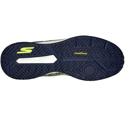 Yellow-Navy - Back - Skechers Mens Viper Pickleball Court Shoes