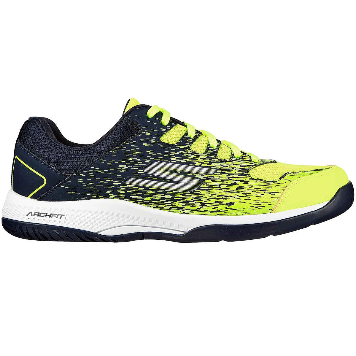 Yellow-Navy - Side - Skechers Mens Viper Pickleball Court Shoes