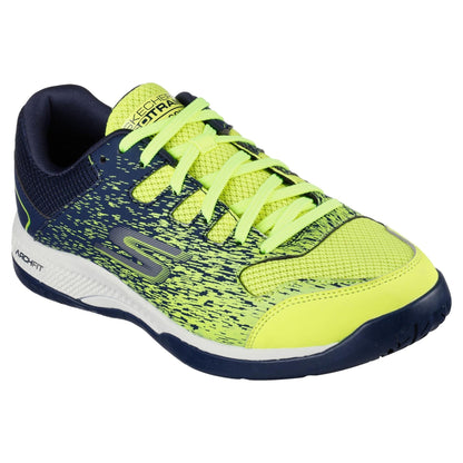 Yellow-Navy - Front - Skechers Mens Viper Pickleball Court Shoes