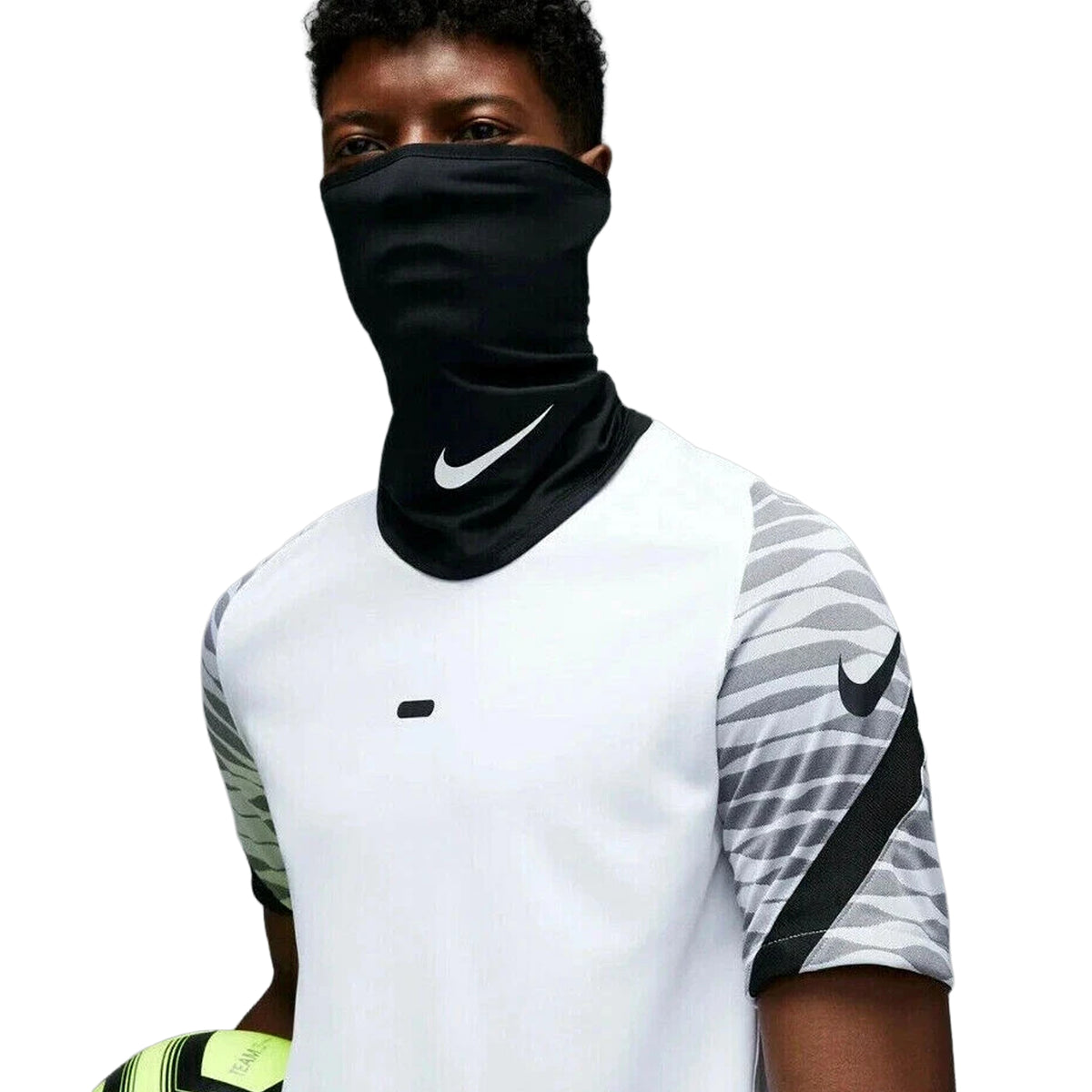 Black - Side - Nike Logo Standard Neck Warmer