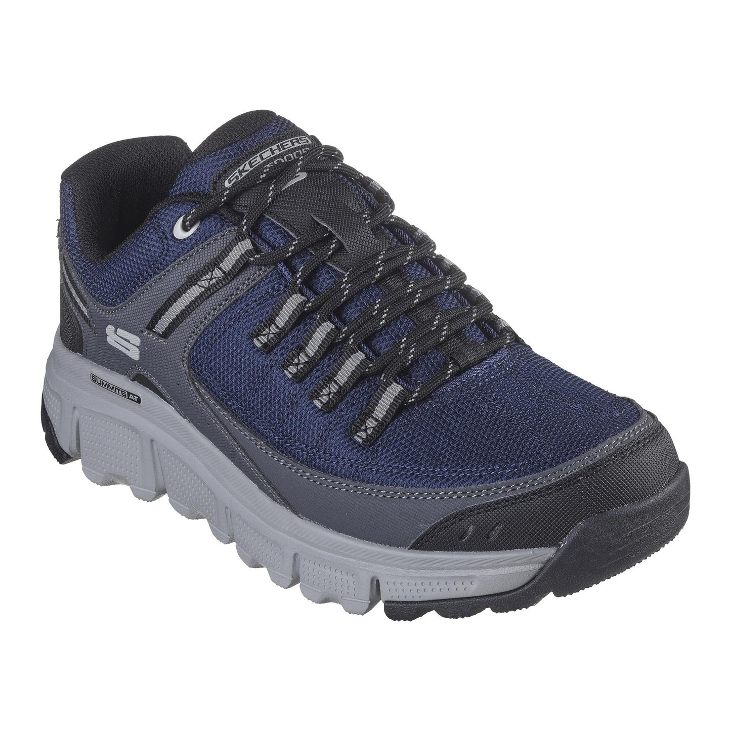 Grey-Navy - Front - Skechers Mens Summit Outdoor Trainers