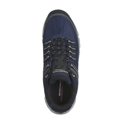 Grey-Navy - Back - Skechers Mens Summit Outdoor Trainers
