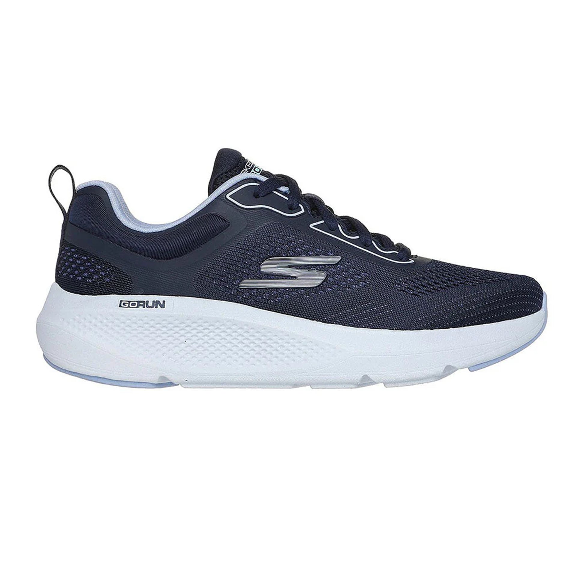 Navy-White - Side - Skechers Womens-Ladies Go Run Elevate Trainers