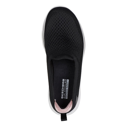 Black-Pink - Lifestyle - Skechers Womens-Ladies Go Walk 7 Slip-on Trainers