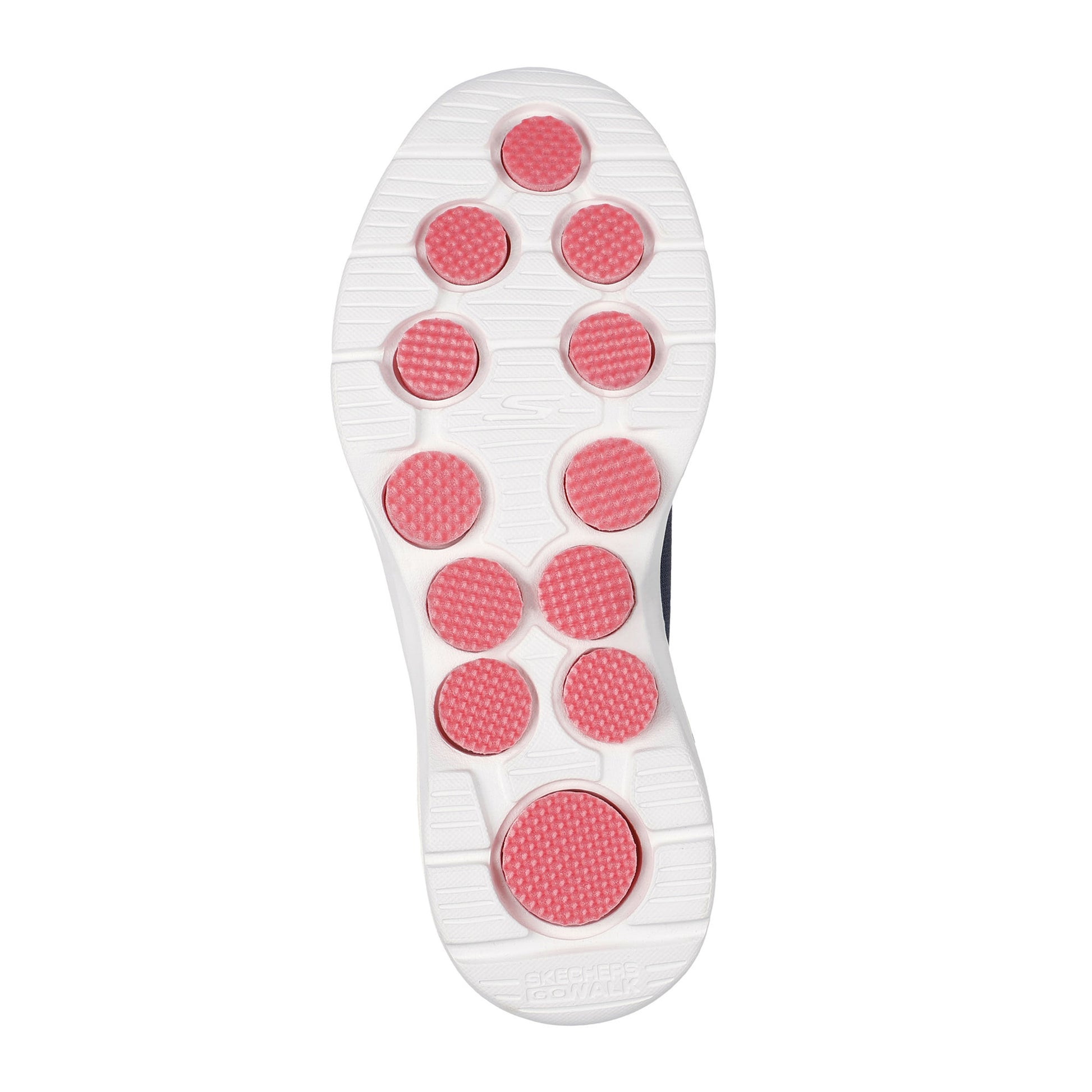 Navy-Coral - Pack Shot - Skechers Womens-Ladies Go Walk 7 Slip-on Trainers
