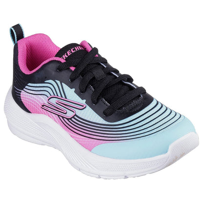 Aqua-Pink - Front - Skechers Girls Microspec Advance Trainers