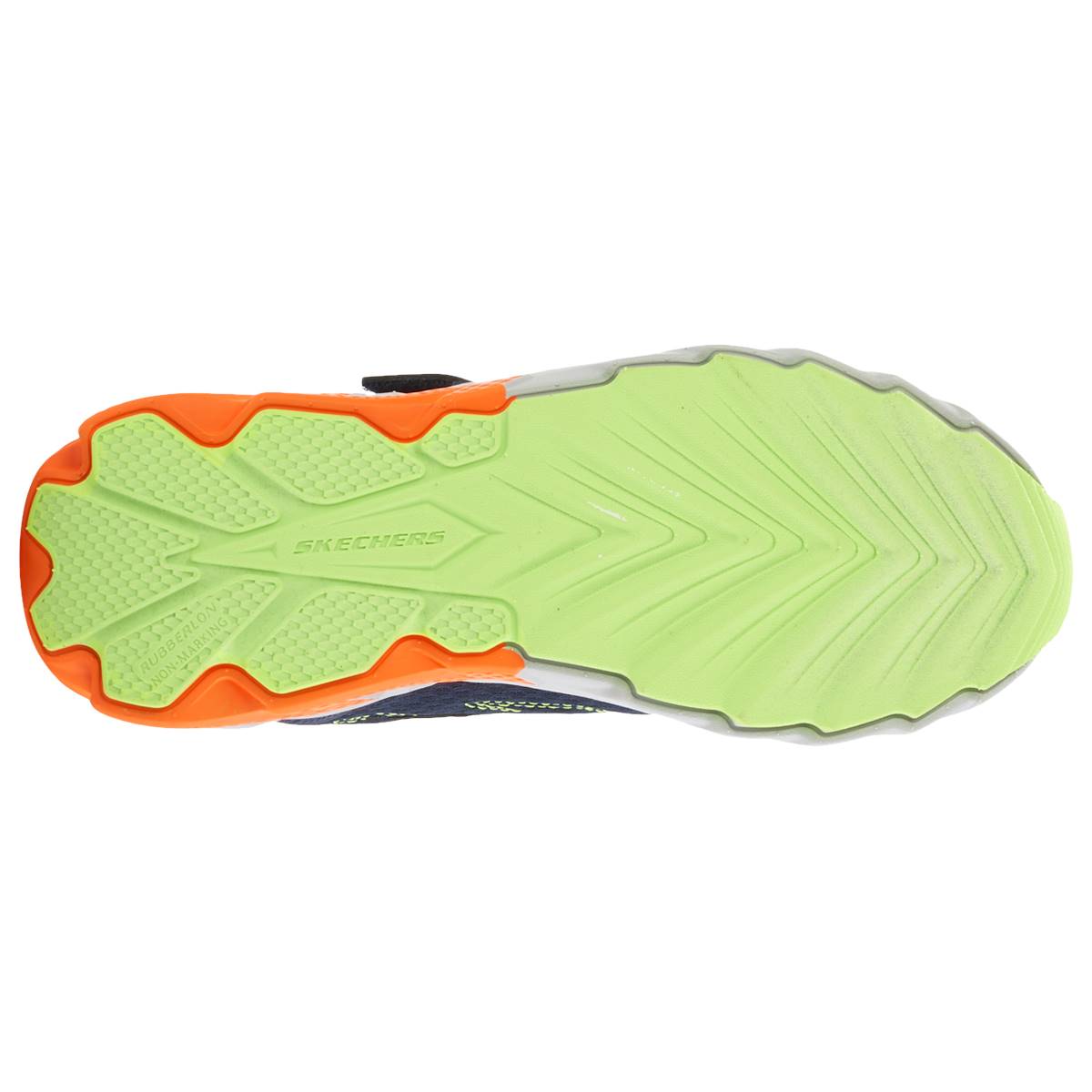 Navy - Side - Skechers Childrens-Kids Elite Sport Meteor Light Shoes