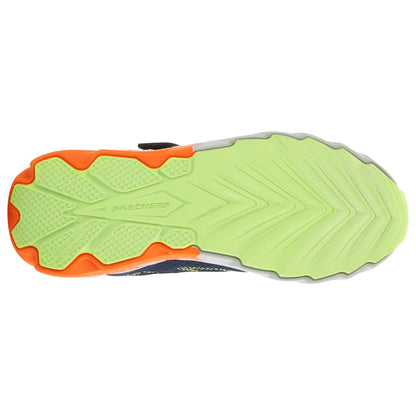 Navy - Side - Skechers Childrens-Kids Elite Sport Meteor Light Shoes