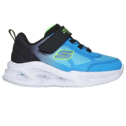 Blue-Black - Side - Skechers Childrens-Kids Meteor Lights Trainers