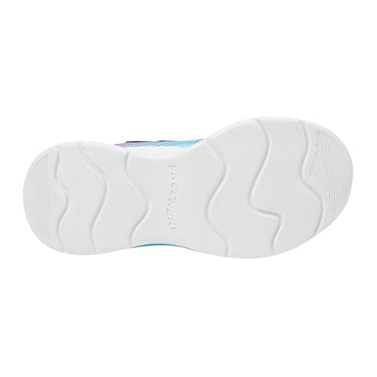 Navy-Mint - Lifestyle - Skechers Childrens-Kids Wavy Beams Light Up Trainers