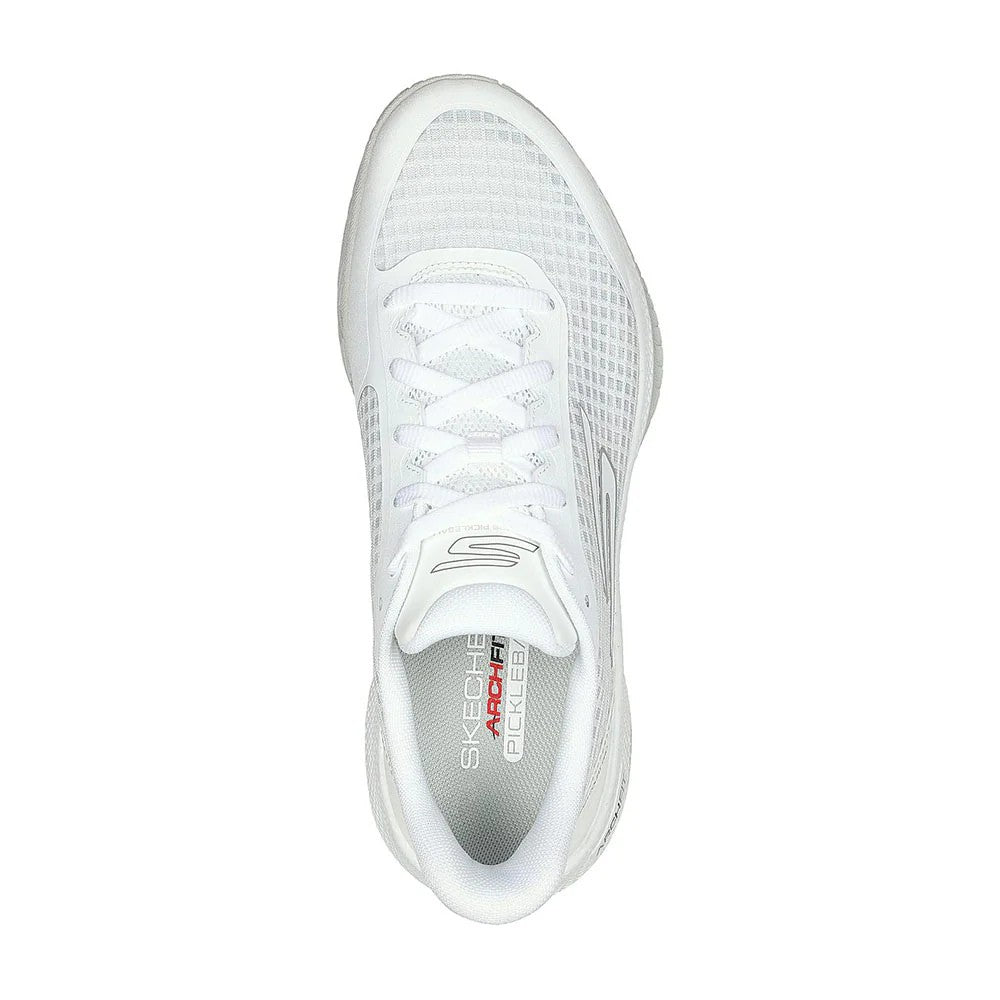 White - Pack Shot - Skechers Womens-Ladies Viper Pro Pickleball Court Trainers